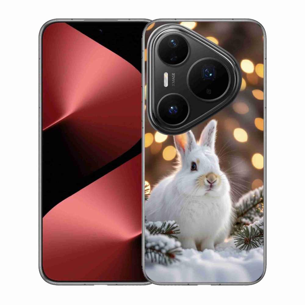 Gélový kryt mmCase na Huawei Pura 80 Pro - biely zajac