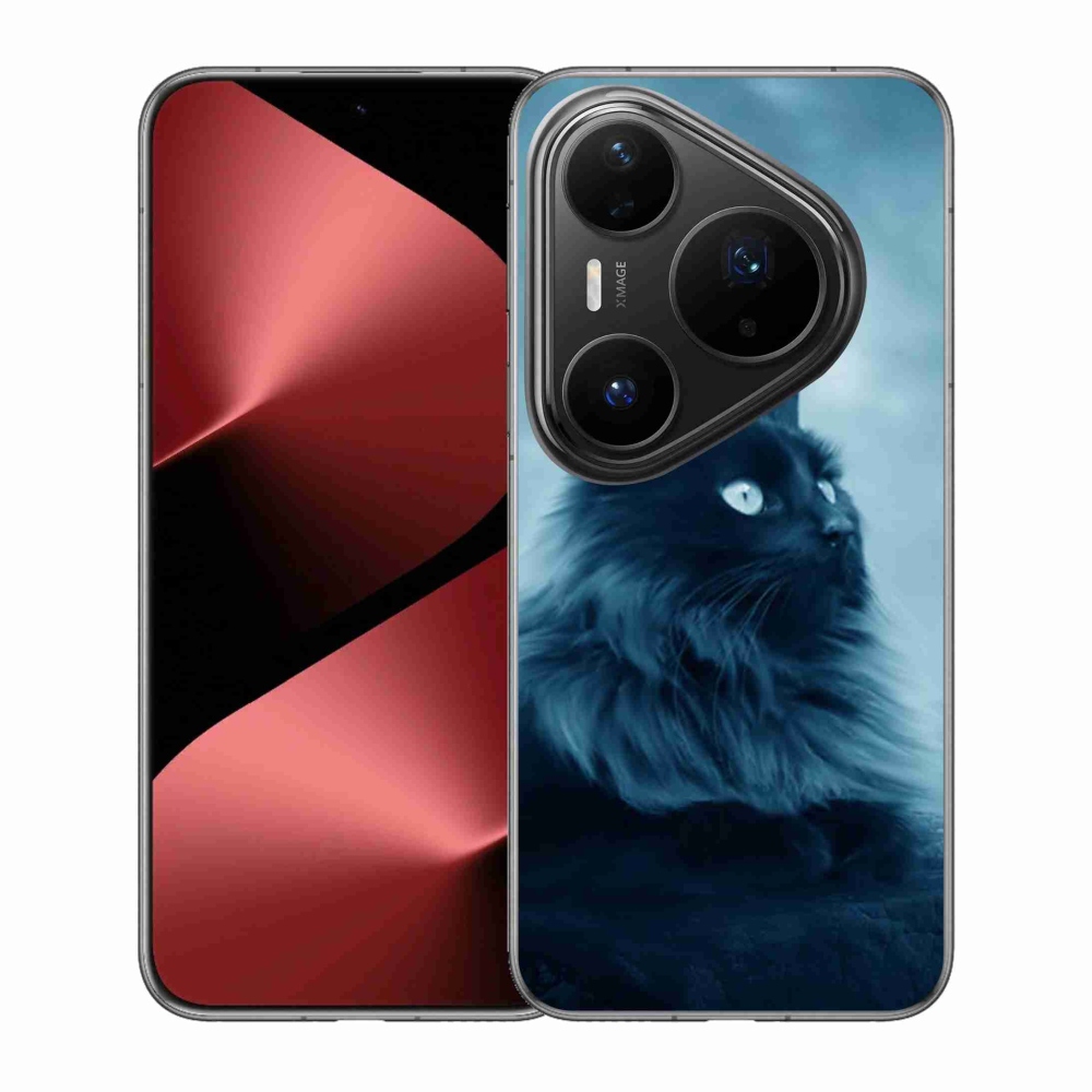 Gélový kryt mmCase na Huawei Pura 80 Pro - čierna mačka 1