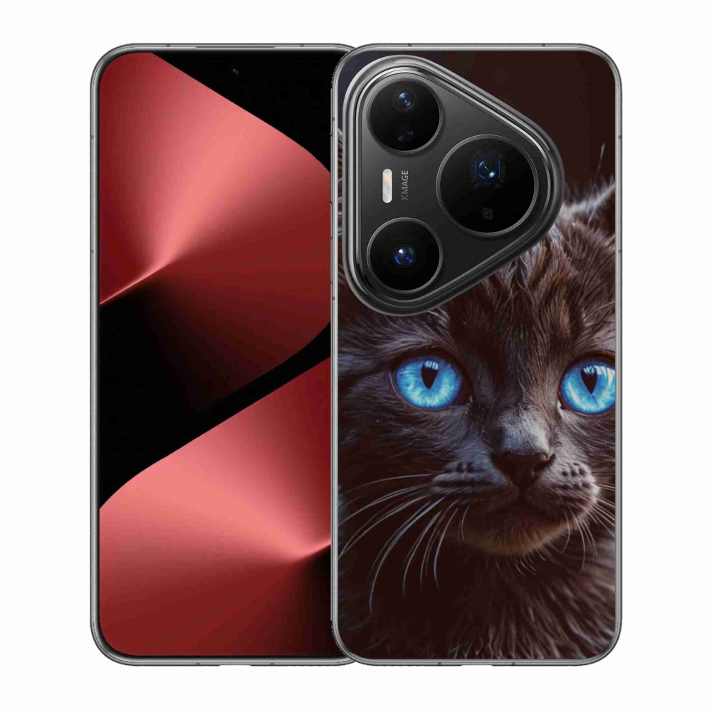 Gélový kryt mmCase na Huawei Pura 80 Pro - čierne mačiatko 2