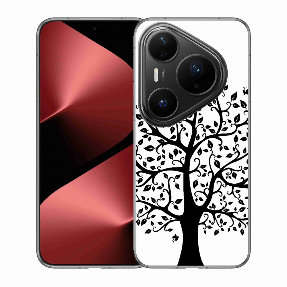 Gélový kryt mmCase na Huawei Pura 80 Pro - čiernobiely strom