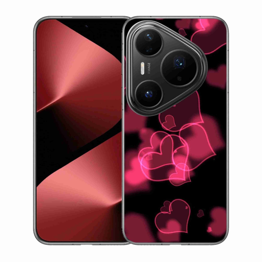 Gélový kryt mmCase na Huawei Pura 80 Pro - červené srdiečka