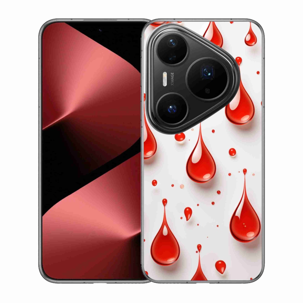 Gélový kryt mmCase na Huawei Pura 80 Pro - červené kvapky