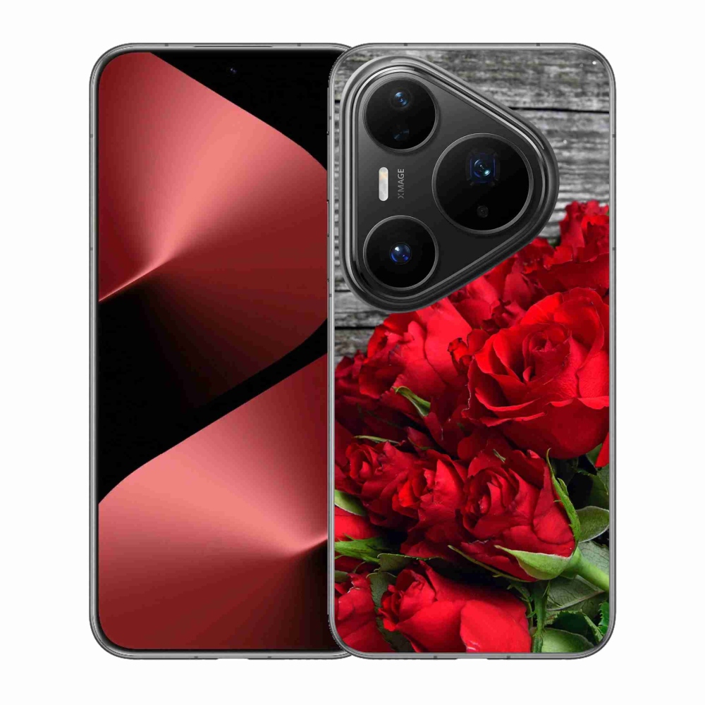Gélový kryt mmCase na Huawei Pura 80 Pro - červené ruže