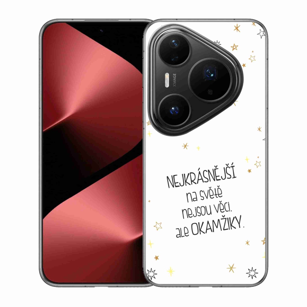Gélový kryt mmCase na Huawei Pura 80 Pro - citát 4 biele pozadie