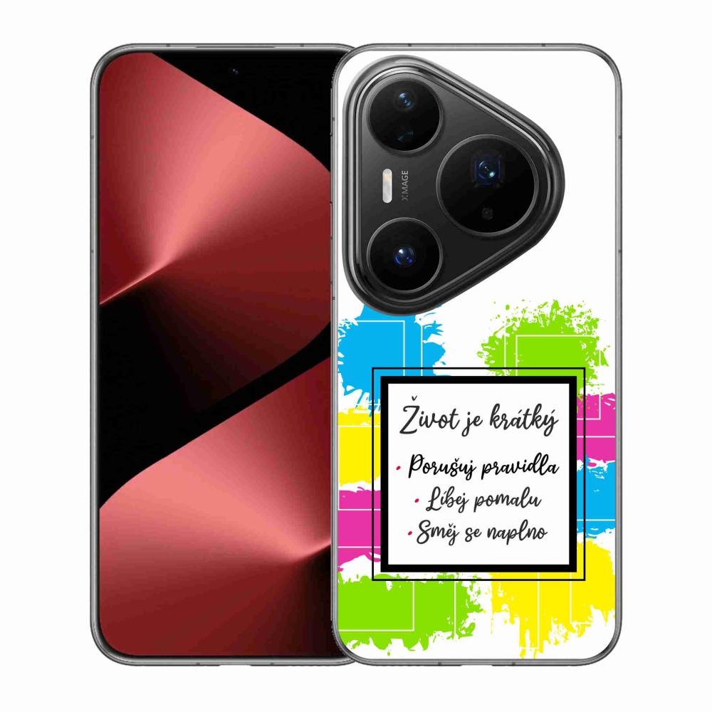 Gélový kryt mmCase na Huawei Pura 80 Pro - citát 5 biele pozadie