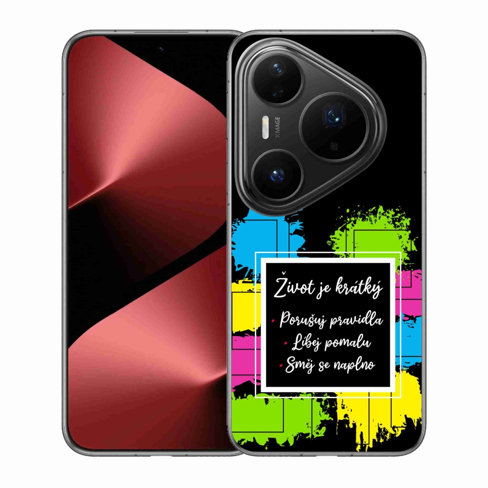 Gélový kryt mmCase na Huawei Pura 80 Pro - citát 5 čierne pozadie