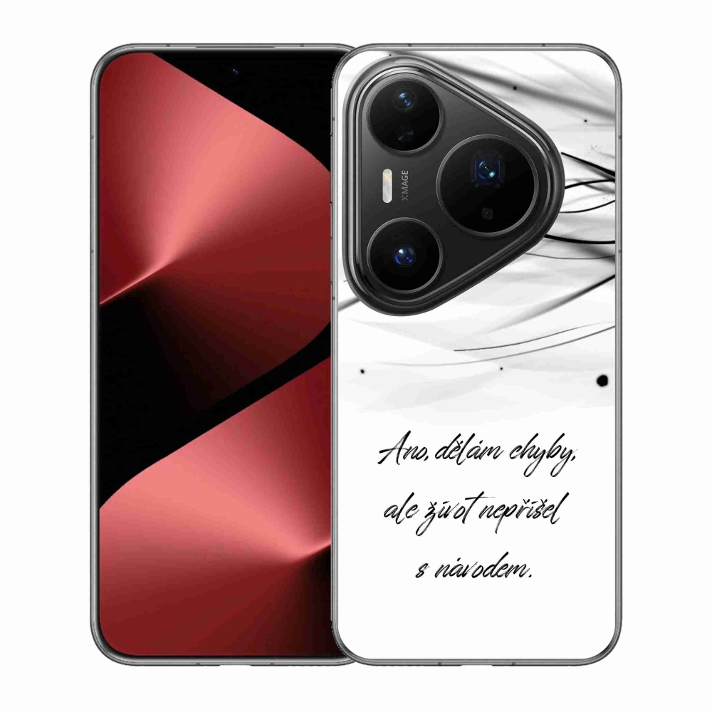 Gélový kryt mmCase na Huawei Pura 80 Pro - citát biele pozadie