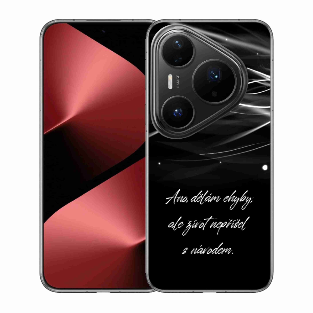 Gélový kryt mmCase na Huawei Pura 80 Pro - citát čierne pozadie