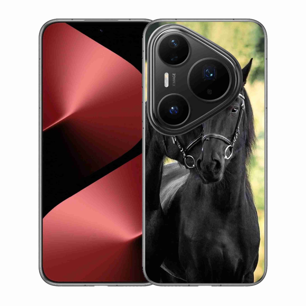 Gélový kryt mmCase na Huawei Pura 80 Pro - dva čierne kone