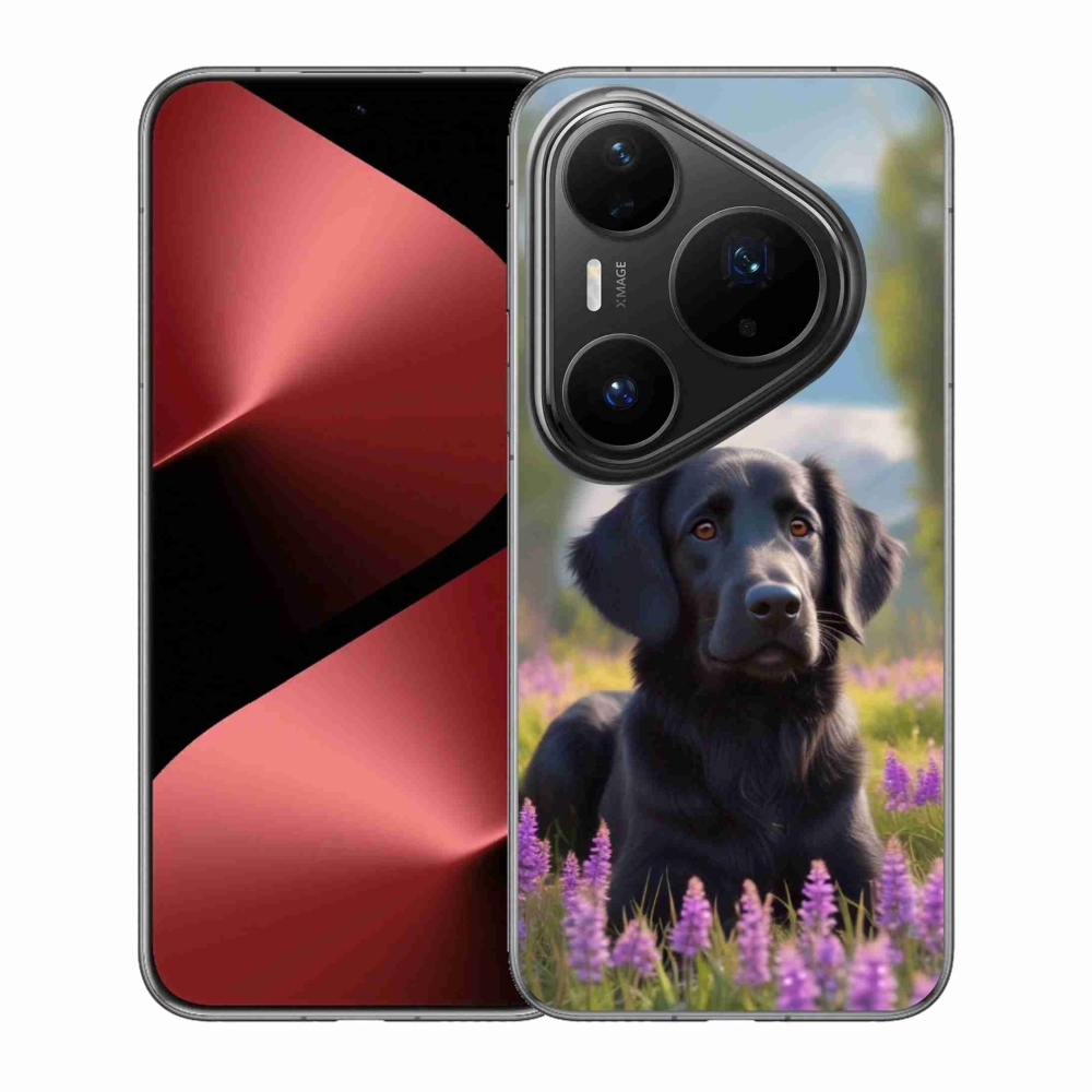 Gélový kryt mmCase na Huawei Pura 80 Pro - elegantný čierny retriever