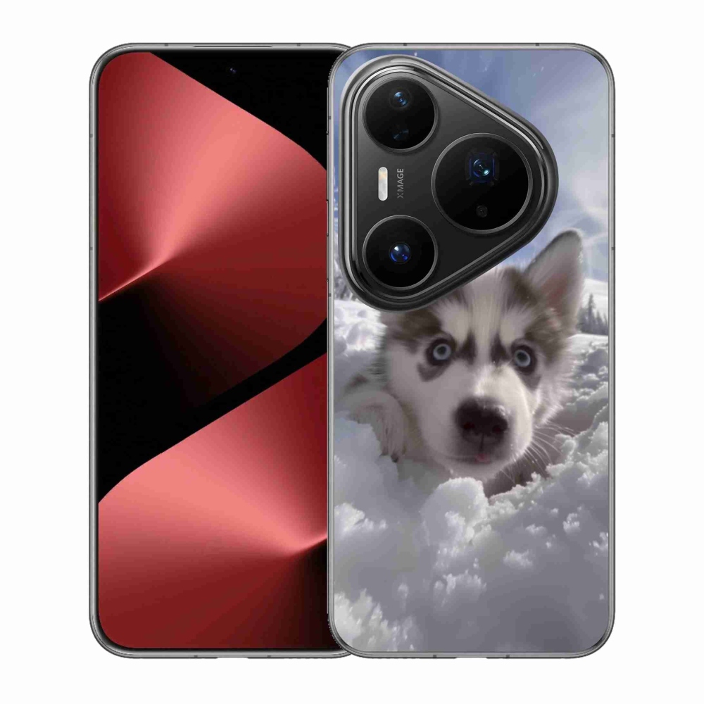 Gélový kryt mmCase na Huawei Pura 80 Pro - husky v snehu