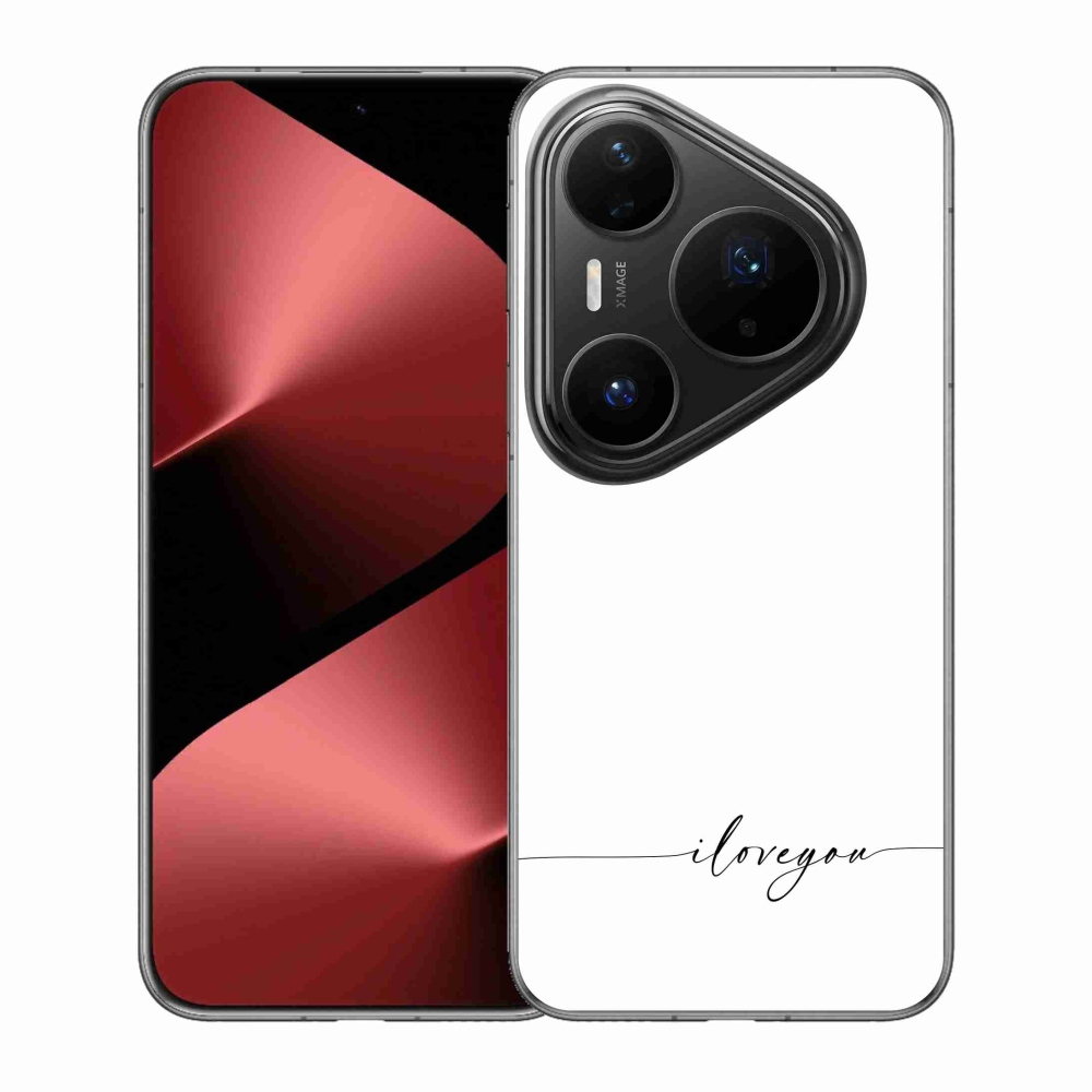 Gélový kryt mmCase na Huawei Pura 80 Pro - I love you biele pozadie