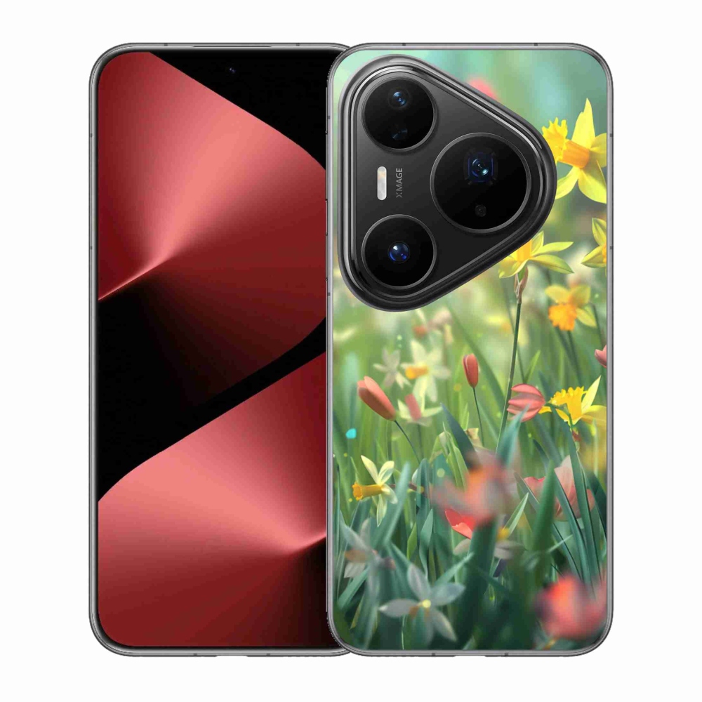 Gélový kryt mmCase na Huawei Pura 80 Pro - jarné kvety