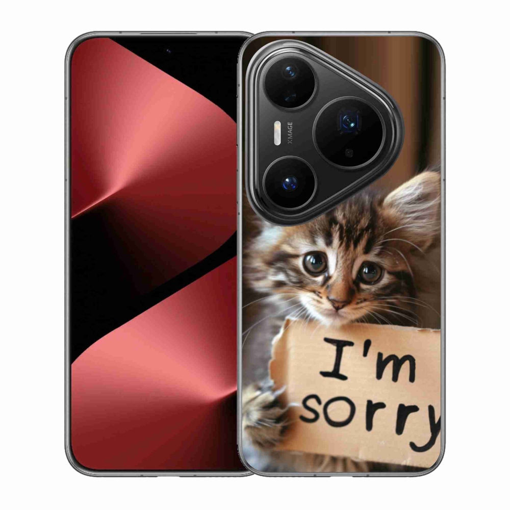 Gélový kryt mmCase na Huawei Pura 80 Pro - mačacie ospravedlnenie
