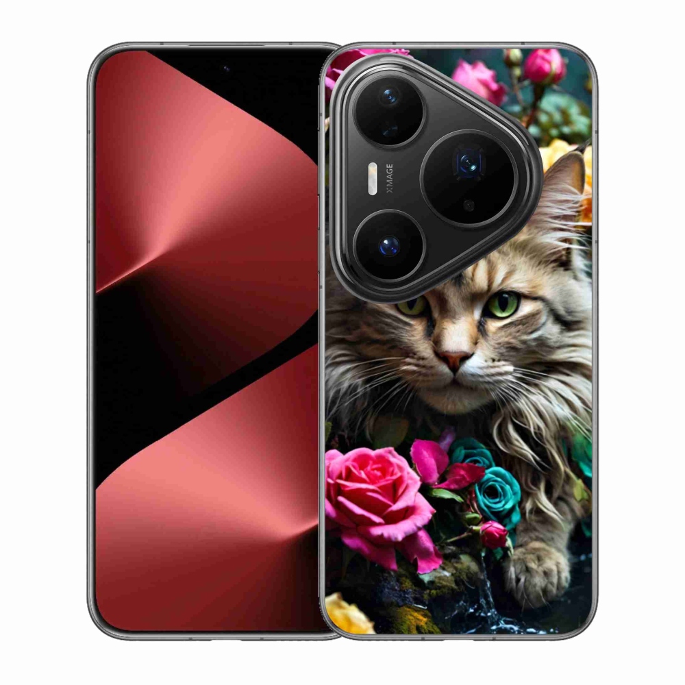 Gélový kryt mmCase na Huawei Pura 80 Pro - mačacie pohľad 2