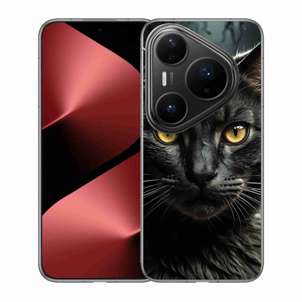 Gélový kryt mmCase na Huawei Pura 80 Pro - mačacie pohľad 3