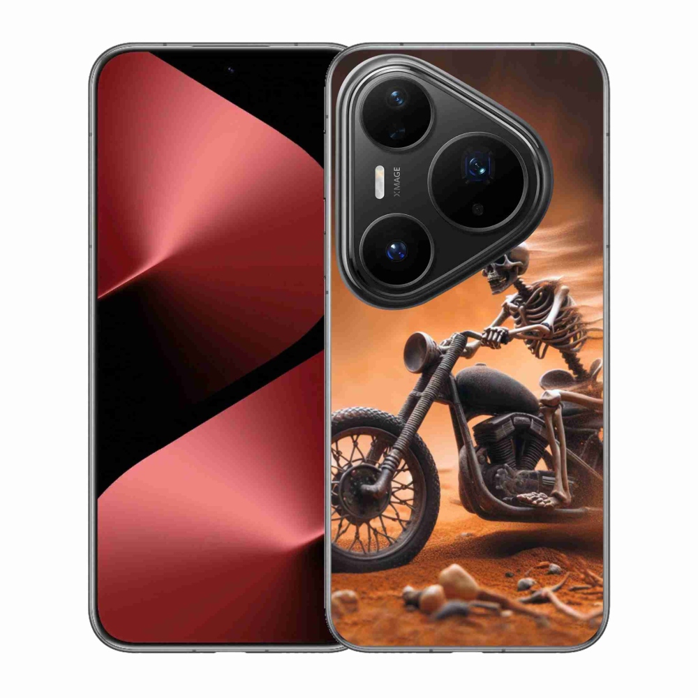 Gélový kryt mmCase na Huawei Pura 80 Pro - kostra na motorke