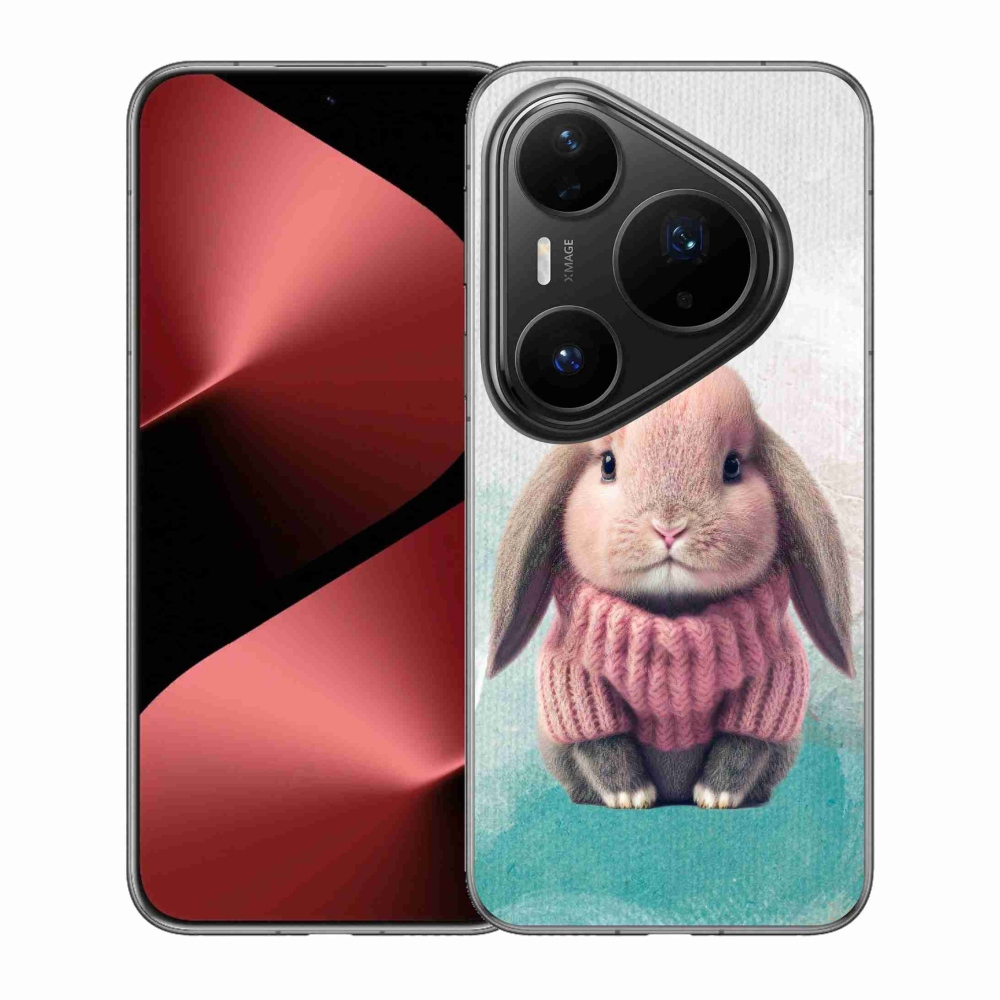 Gélový kryt mmCase na Huawei Pura 80 Pro - zajačik vo svetri