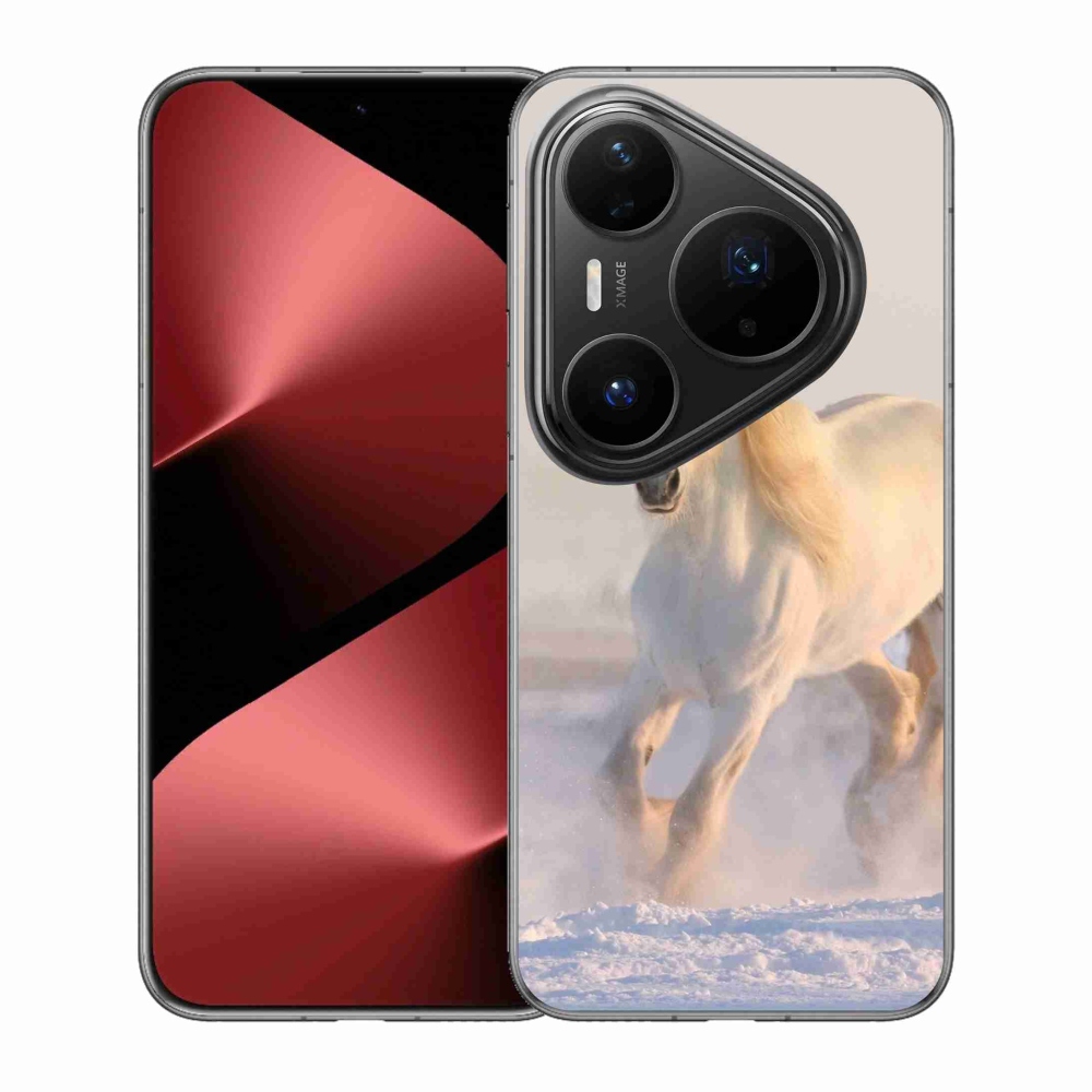 Gélový kryt mmCase na Huawei Pura 80 Pro - kôň v snehu