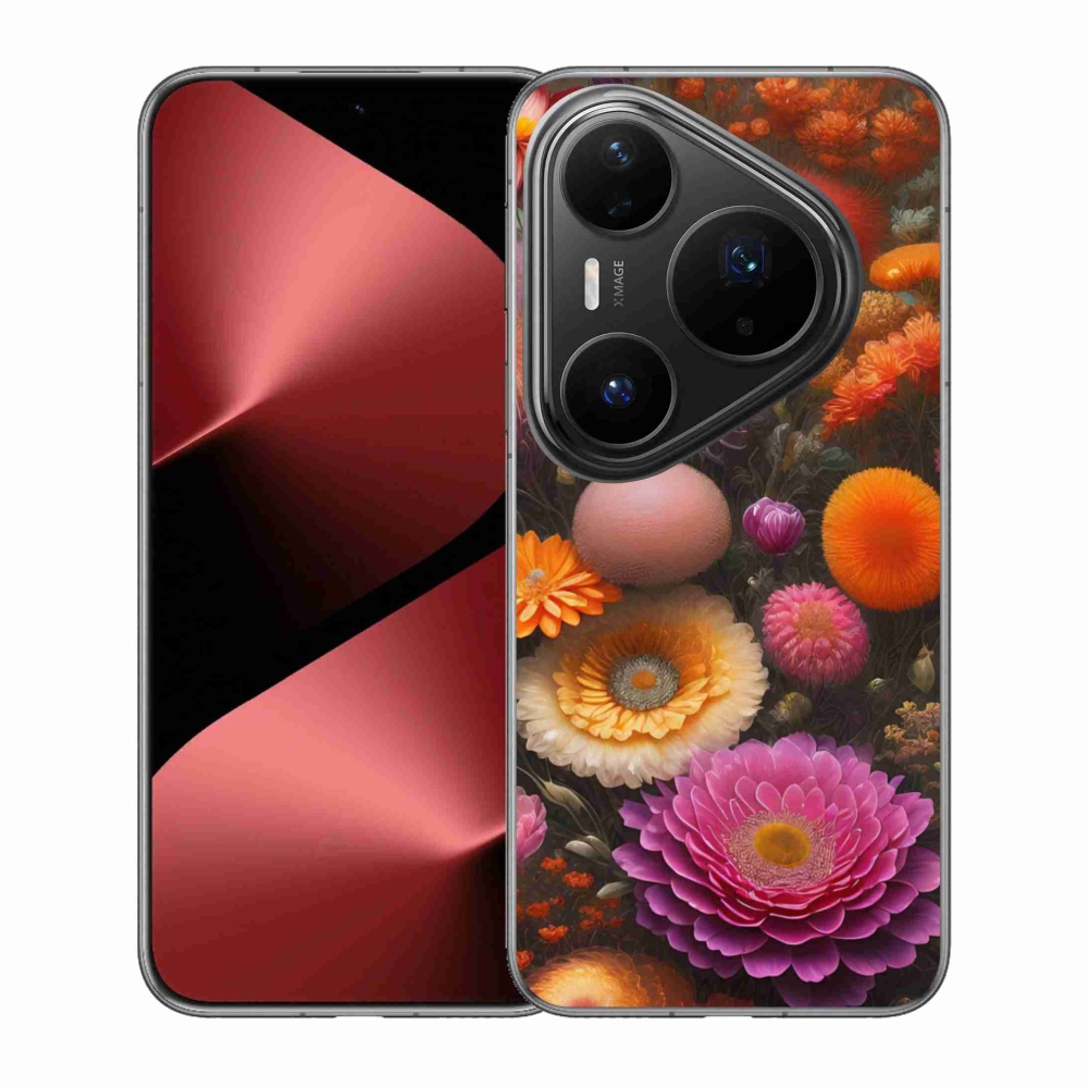 Gélový kryt mmCase na Huawei Pura 80 Pro - kvetinová kompozícia