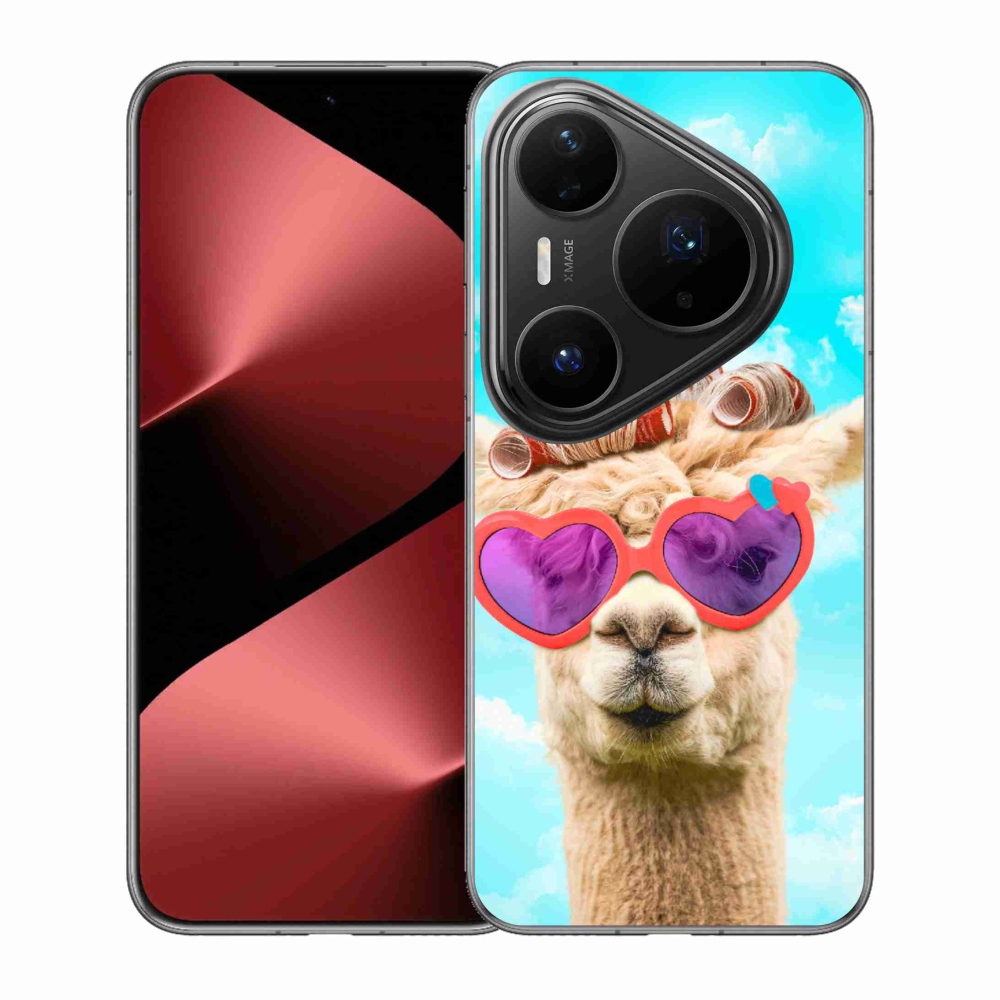 Gélový kryt mmCase na Huawei Pura 80 Pro - lama s okuliarmi