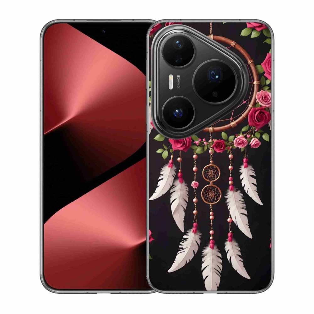 Gélový kryt mmCase na Huawei Pura 80 Pro - lapač snov s ružami