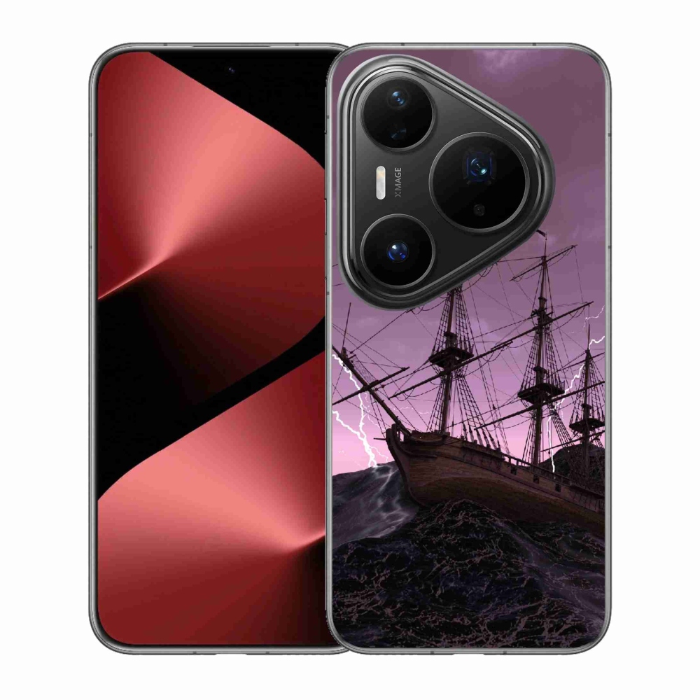 Gélový kryt mmCase na Huawei Pura 80 Pro - loď v búrke