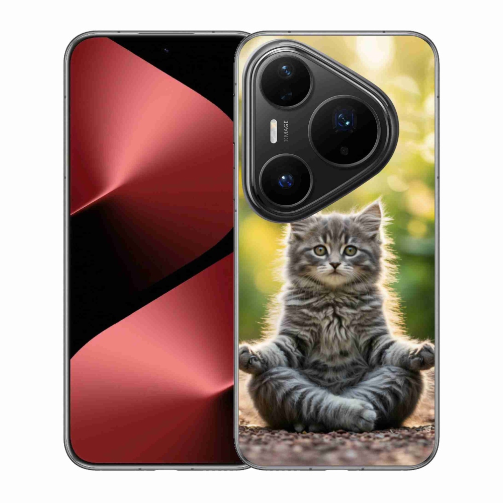 Gélový kryt mmCase na Huawei Pura 80 Pro - meditujúce mačiatko