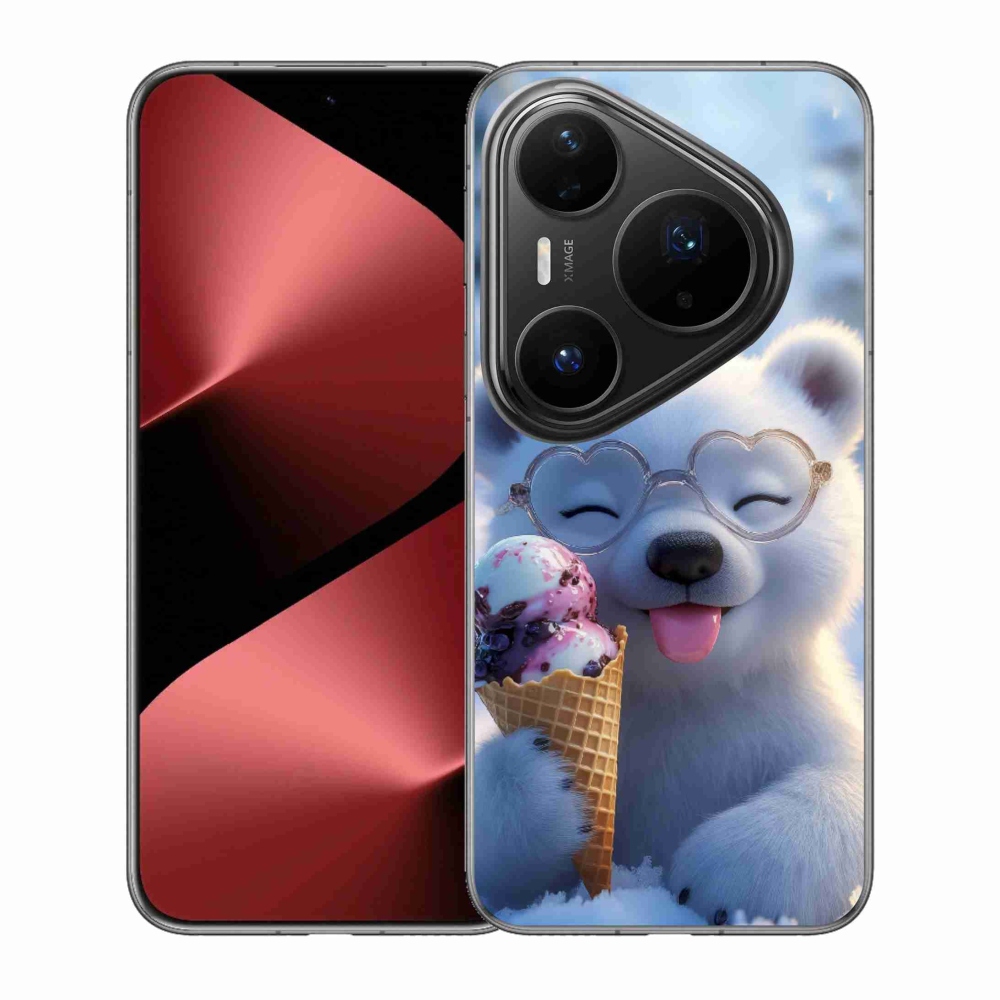 Gélový kryt mmCase na Huawei Pura 80 Pro - medvedík so zmrzlinou