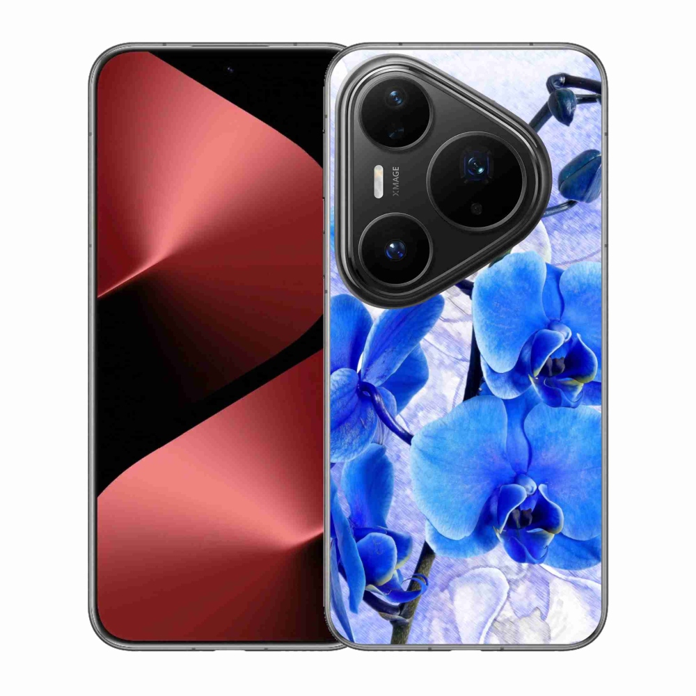 Gélový kryt mmCase na Huawei Pura 80 Pro - modré kvety