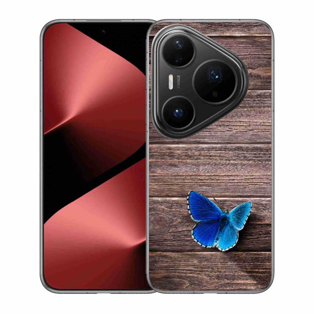 Gélový kryt mmCase na Huawei Pura 80 Pro - modrý motýľ 1