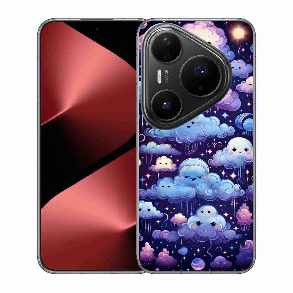 Gélový kryt mmCase na Huawei Pura 80 Pro - mráčiky