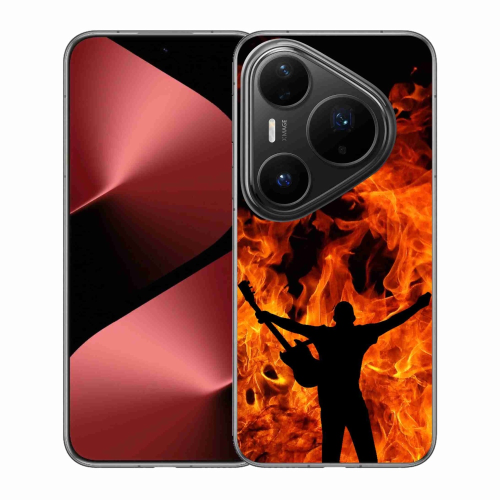 Gélový kryt mmCase na Huawei Pura 80 Pro - muzikant a oheň