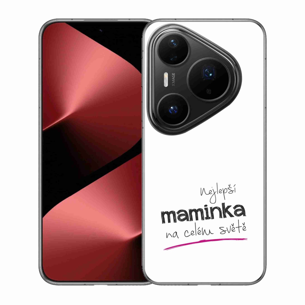 Gélový kryt mmCase na Huawei Pura 80 Pro - najlepšia mamička 4 biele pozadie