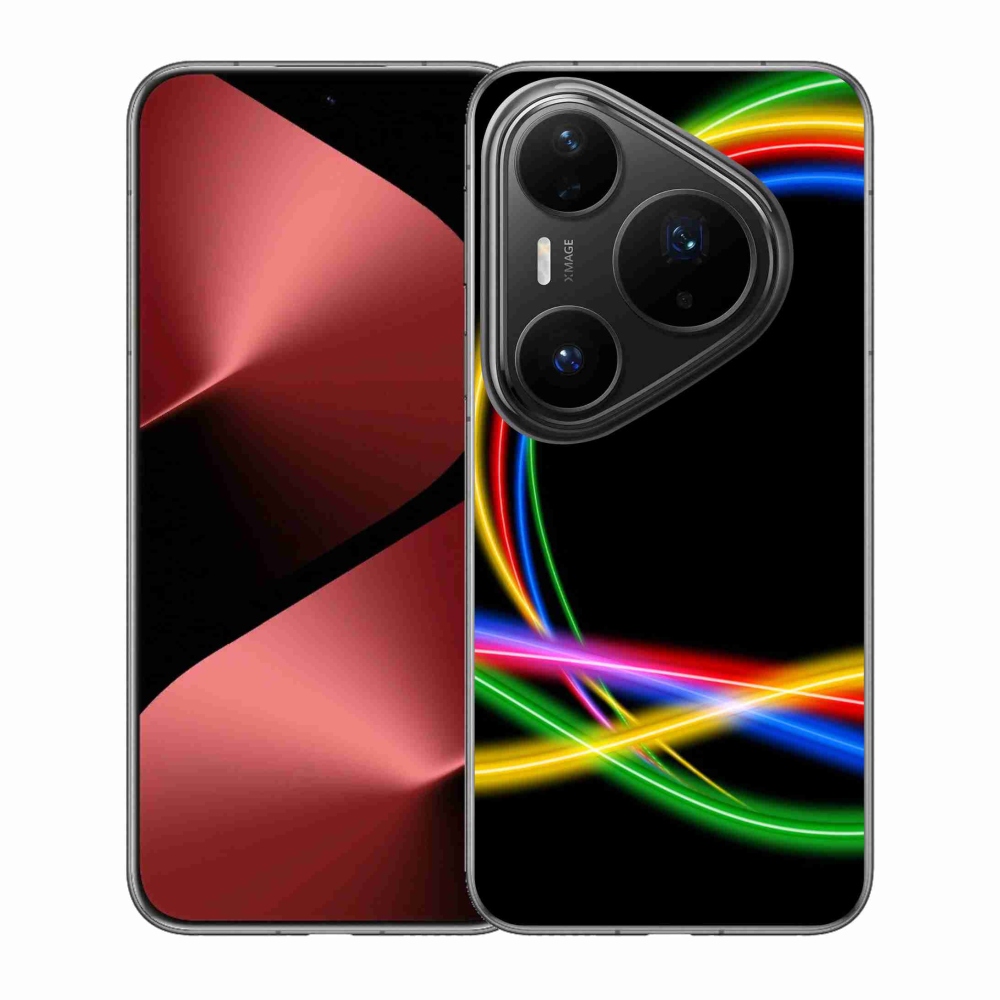 Gélový kryt mmCase na Huawei Pura 80 Pro - neónové kruhy