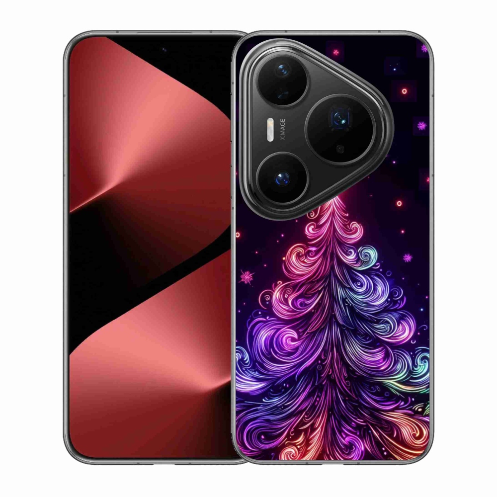 Gélový kryt mmCase na Huawei Pura 80 Pro - neónový vianočný stromček 1