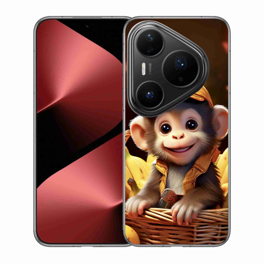 Gélový kryt mmCase na Huawei Pura 80 Pro - opice v košíku