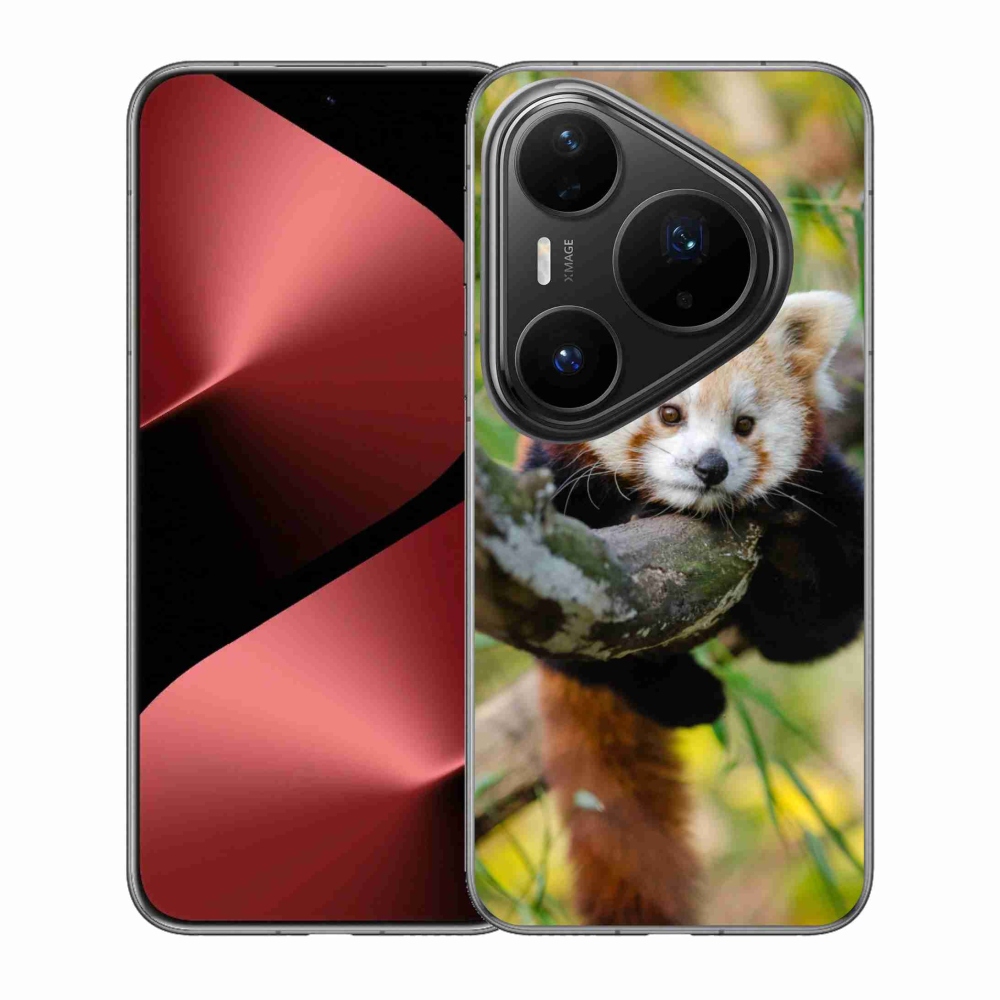 Gélový kryt mmCase na Huawei Pura 80 Pro - panda červená