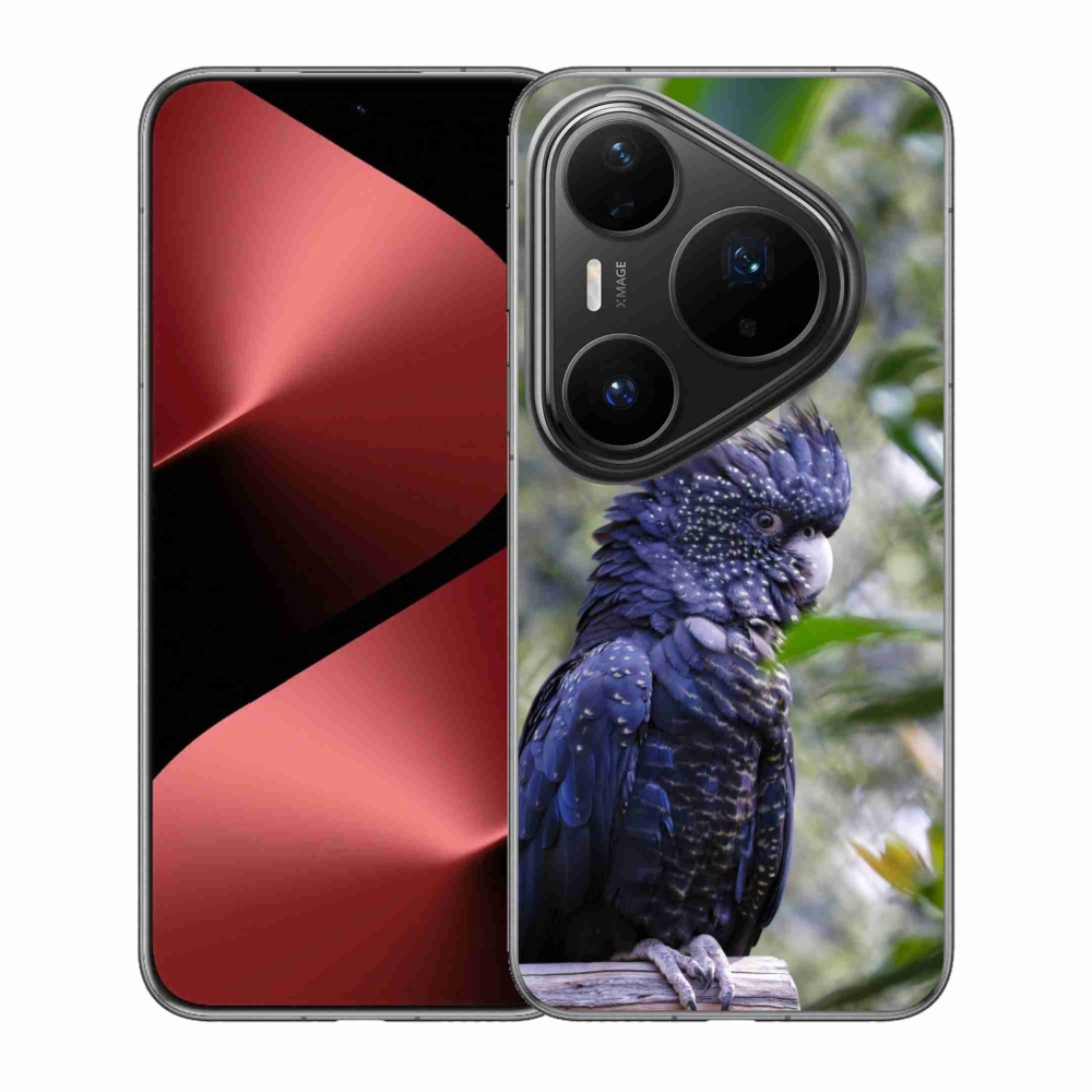 Gélový kryt mmCase na Huawei Pura 80 Pro - papagáj kakadu čierny
