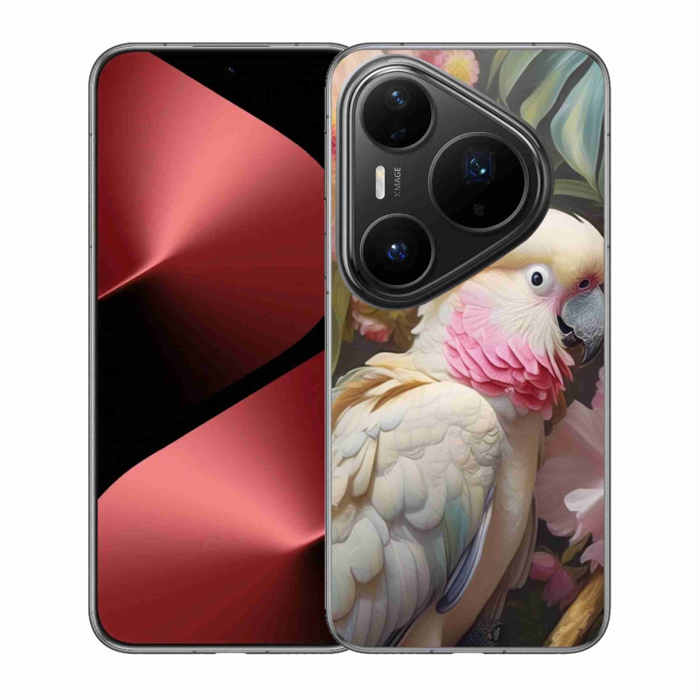 Gélový kryt mmCase na Huawei Pura 80 Pro - papagáj kakadu ružový 2