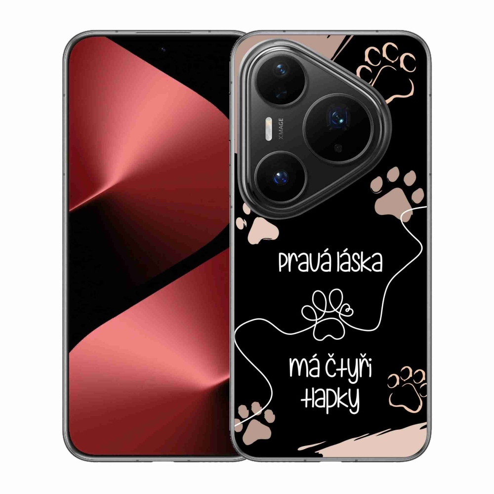 Gélový kryt mmCase na Huawei Pura 80 Pro - psí motív 1 čierne pozadie