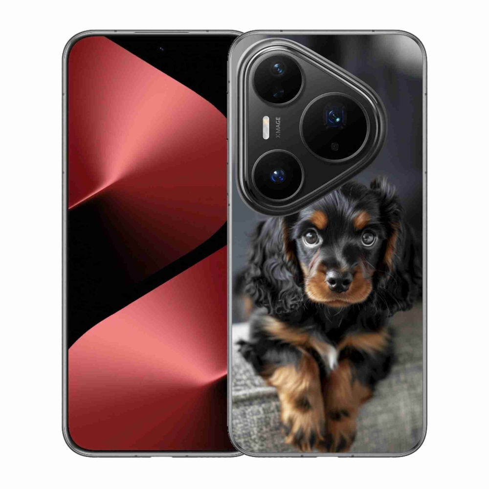 Gélový kryt mmCase na Huawei Pura 80 Pro - roztomilý dlhosrstý jazvečík