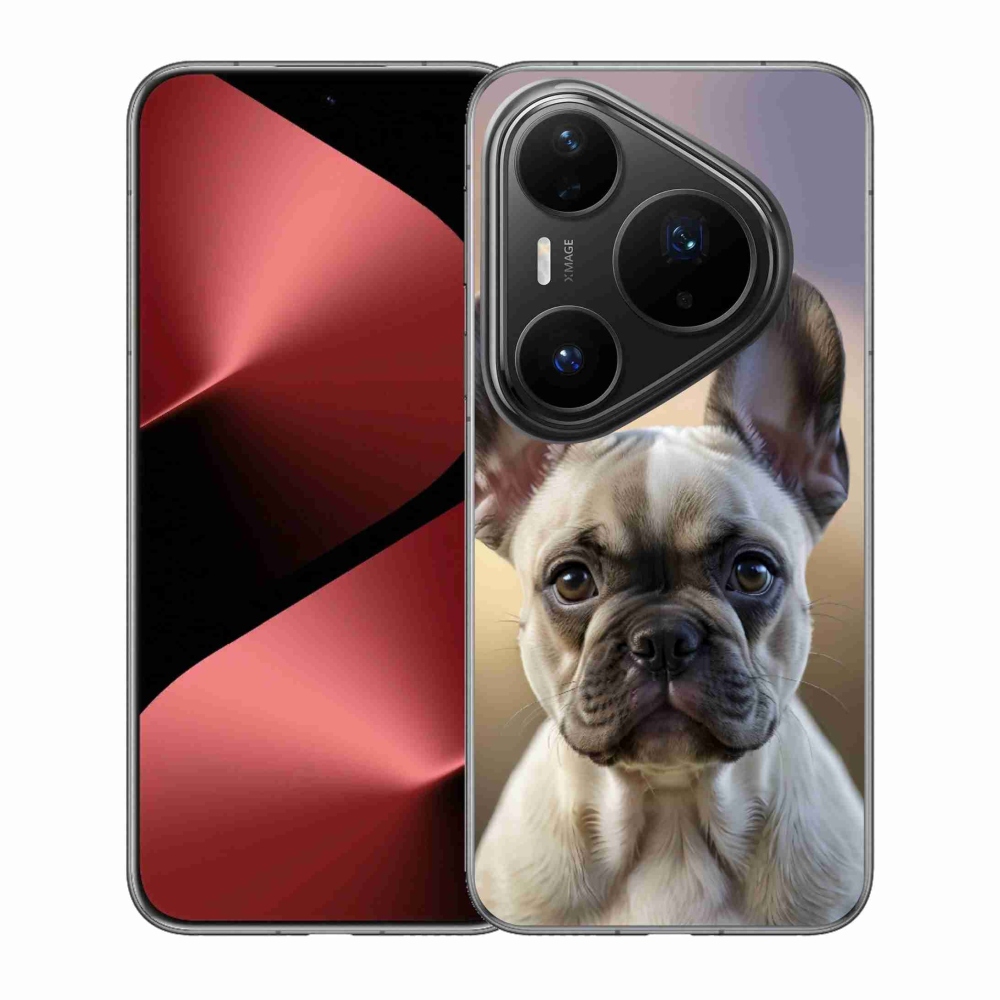 Gélový kryt mmCase na Huawei Pura 80 Pro - roztomilý francúzsky buldoček