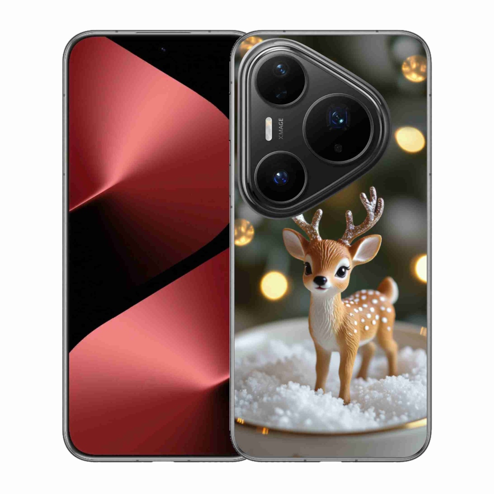 Gélový kryt mmCase na Huawei Pura 80 Pro - roztomilý vianočný jeleň