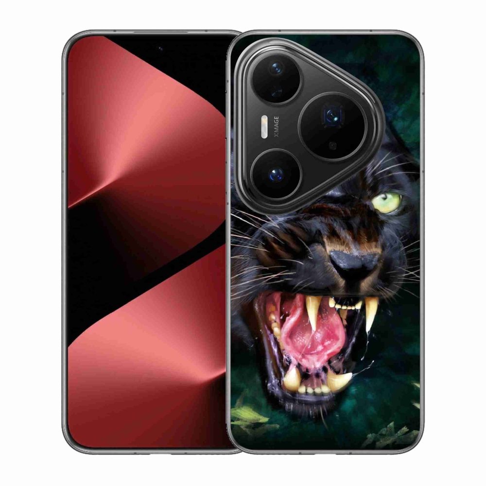 Gélový kryt mmCase na Huawei Pura 80 Pro - rozzúrený čierny panter