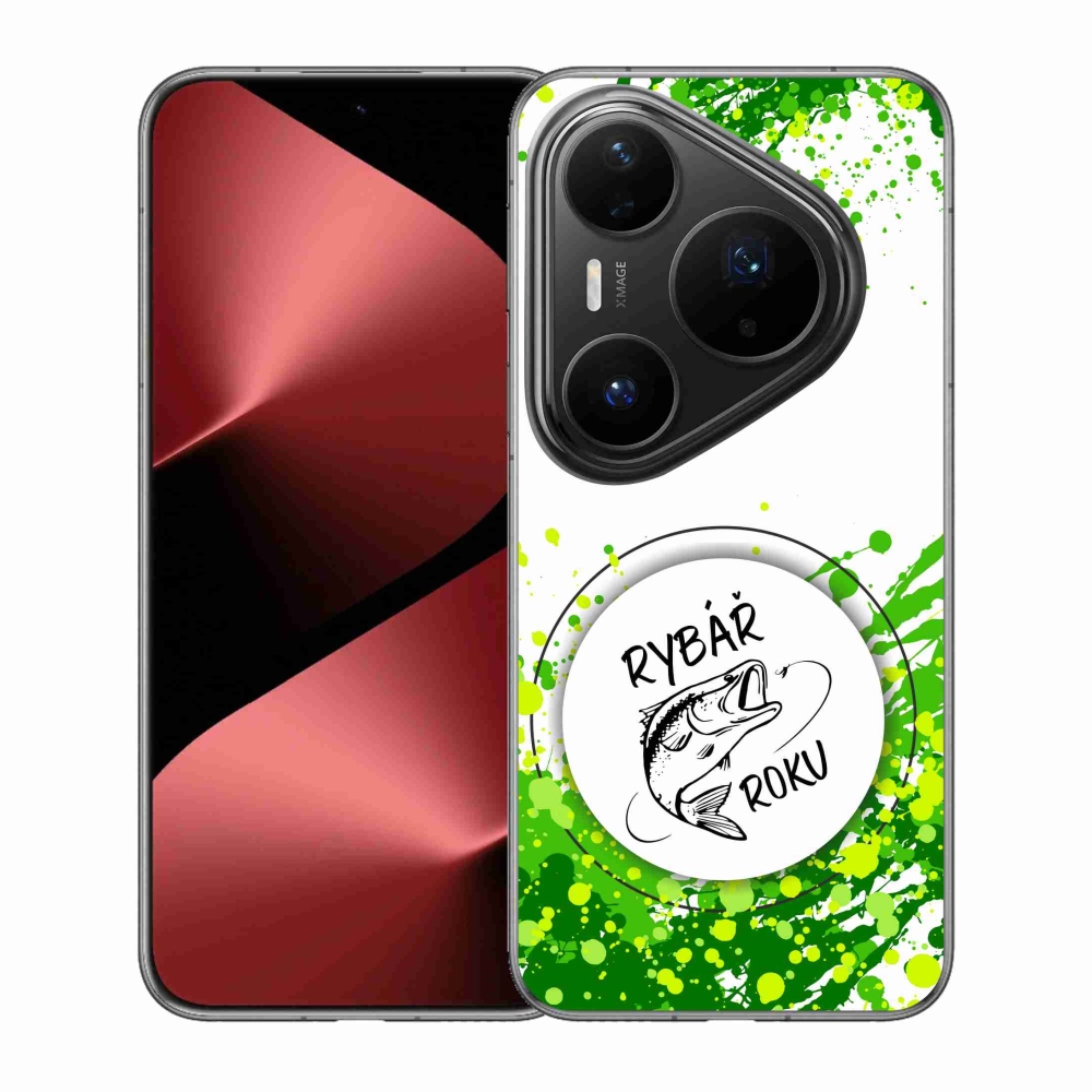 Gélový kryt mmCase na Huawei Pura 80 Pro - rybár roka biele pozadie