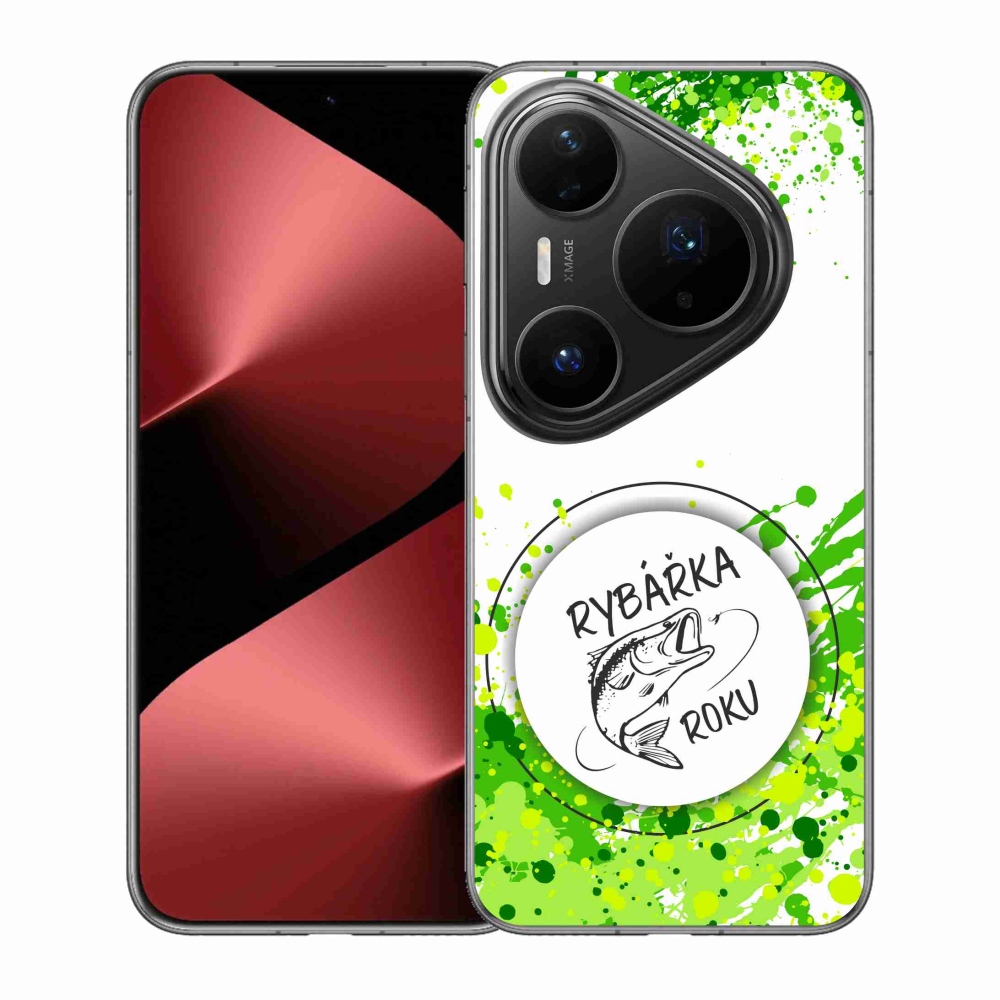 Gélový kryt mmCase na Huawei Pura 80 Pro - rybárka roku biele pozadie