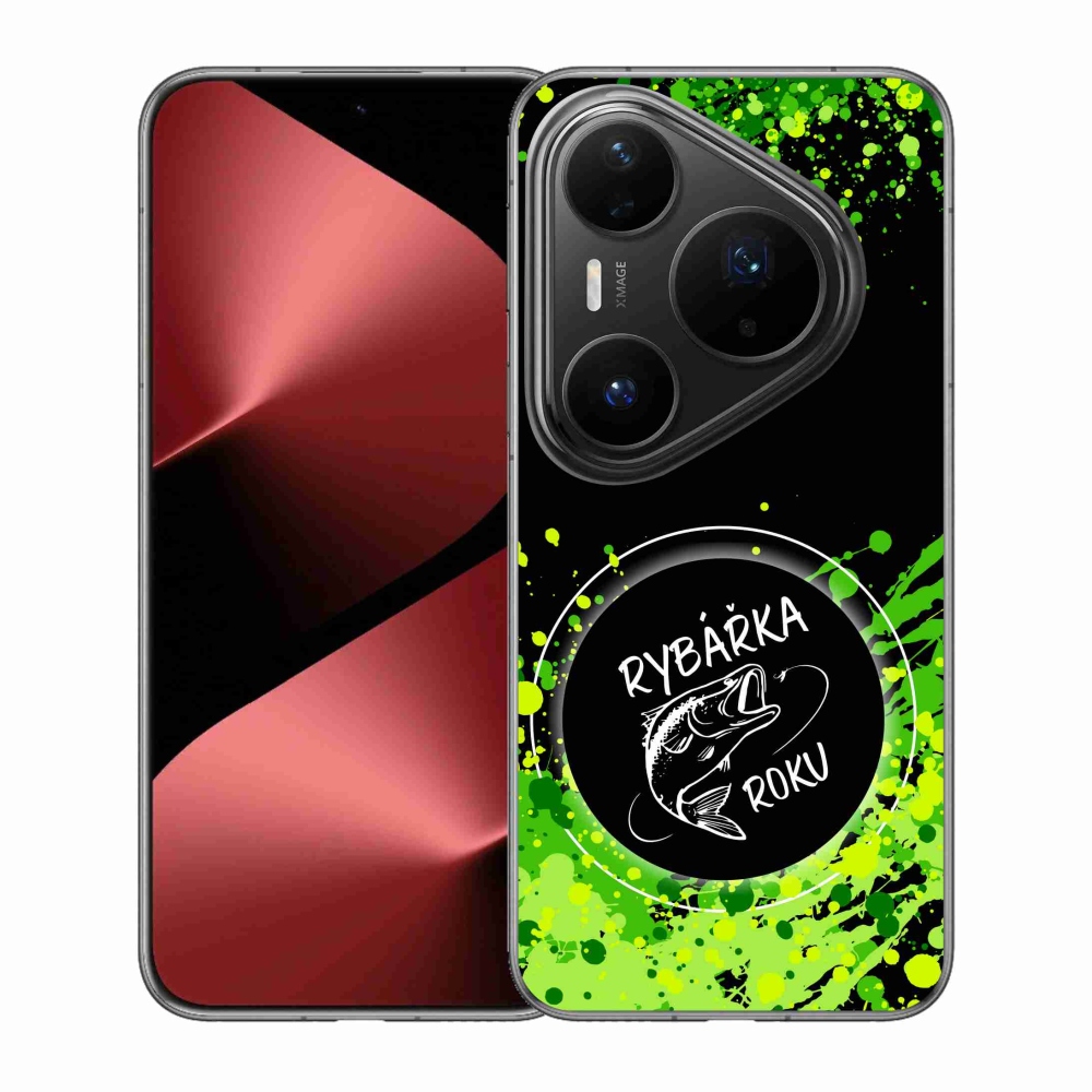 Gélový kryt mmCase na Huawei Pura 80 Pro - rybárka roku čierne pozadie