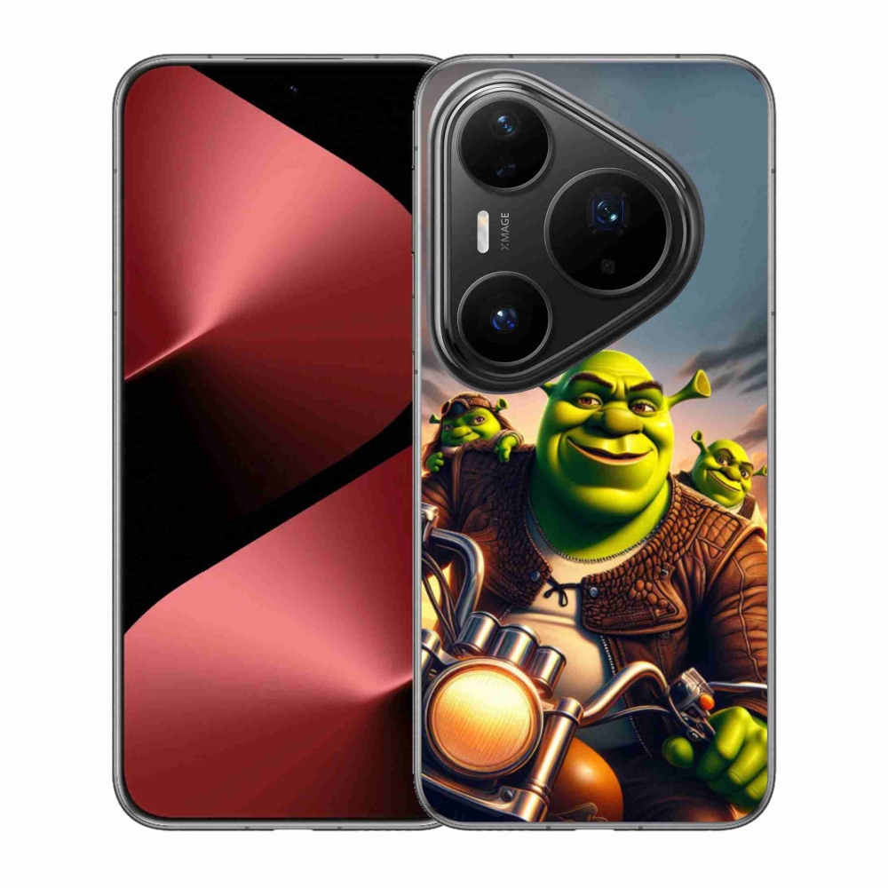 Gélový kryt mmCase na Huawei Pura 80 Pro - shrek na motorke
