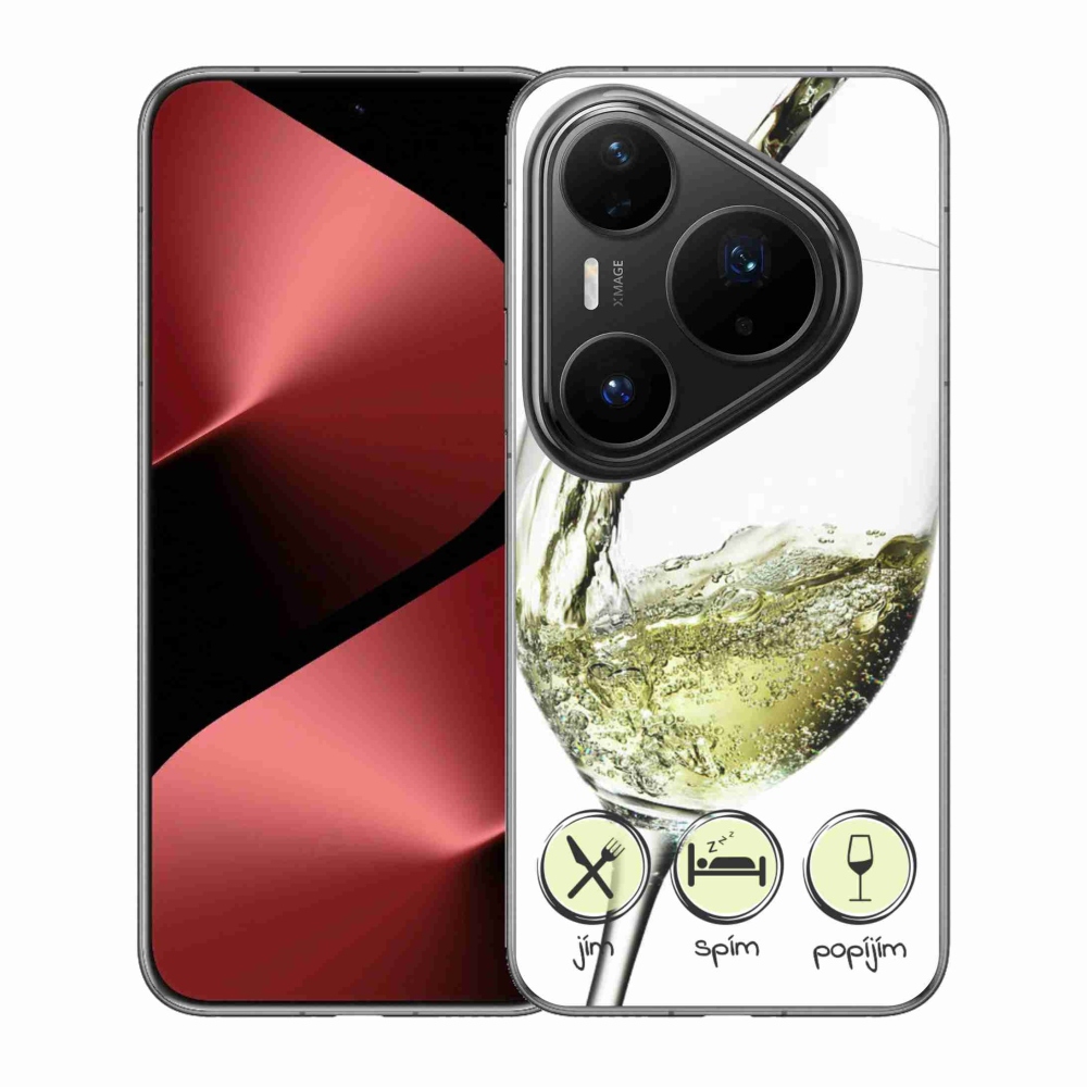 Gélový kryt mmCase na Huawei Pura 80 Pro - pohár vína bielej